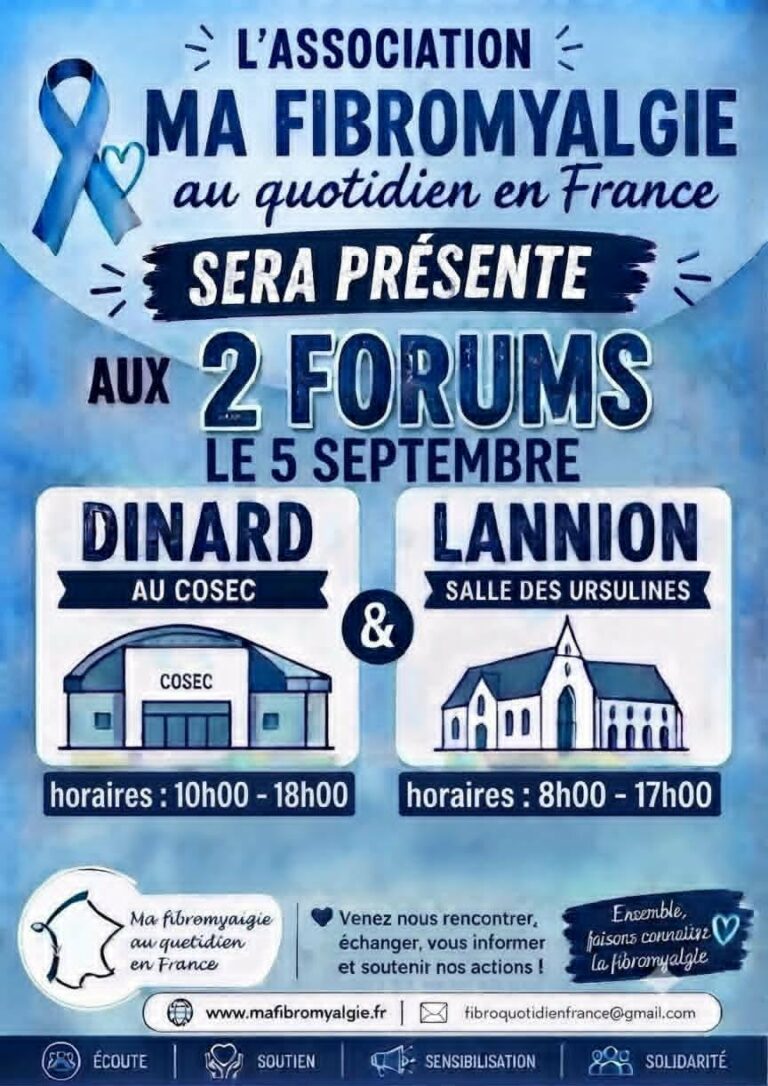 Ma Fibromyalgie au quotidien en France prépare la rentrée. Venez nous rencontrer en famille pour comprendre la fibromyalgie.